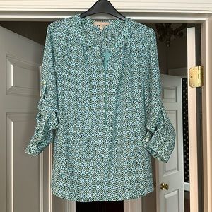 Ladies blue-green blouse